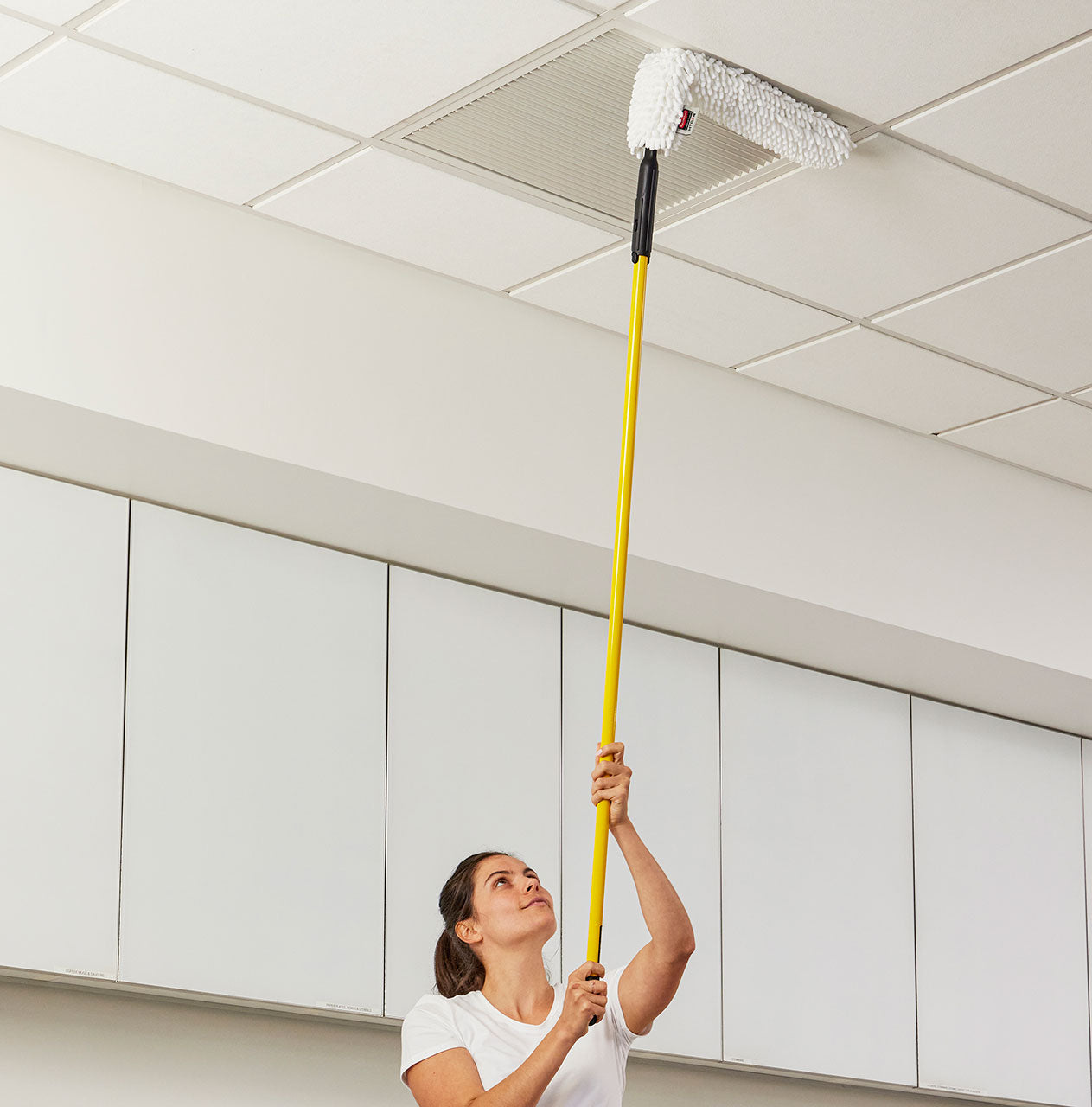 HYGEN™ Ersatz‑Mikrofaserbezug für flexiblen Staubwedel, Nass‑ und Trockenreinigung, weiß