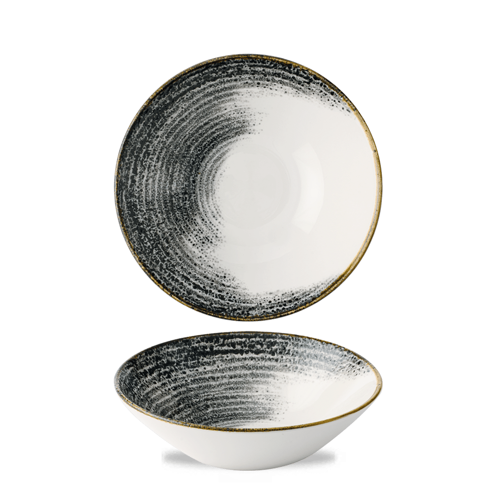 Schwarze und weiße Geschirrsets