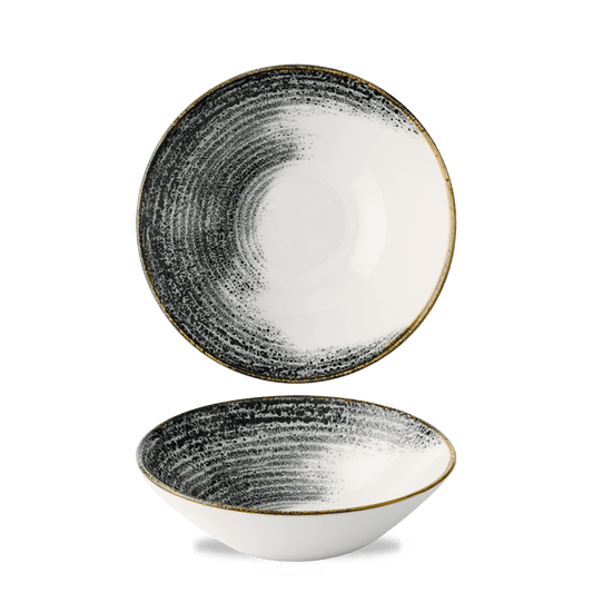 Schwarze und weiße Geschirrsets