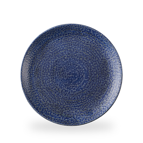 Blaue dekorative Keramikplatte