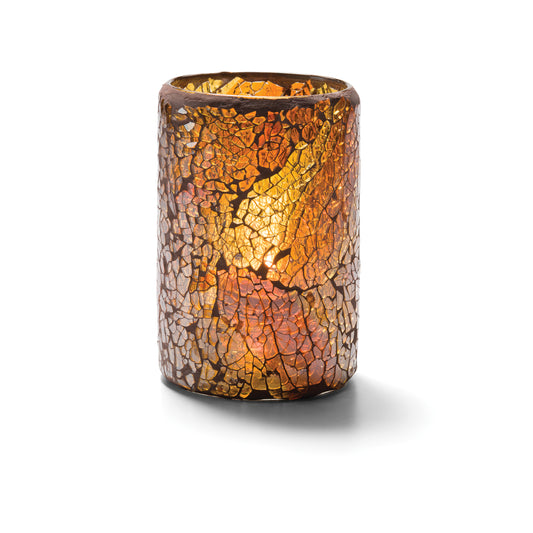 Kerzenhalter mit Mosaik-Design.