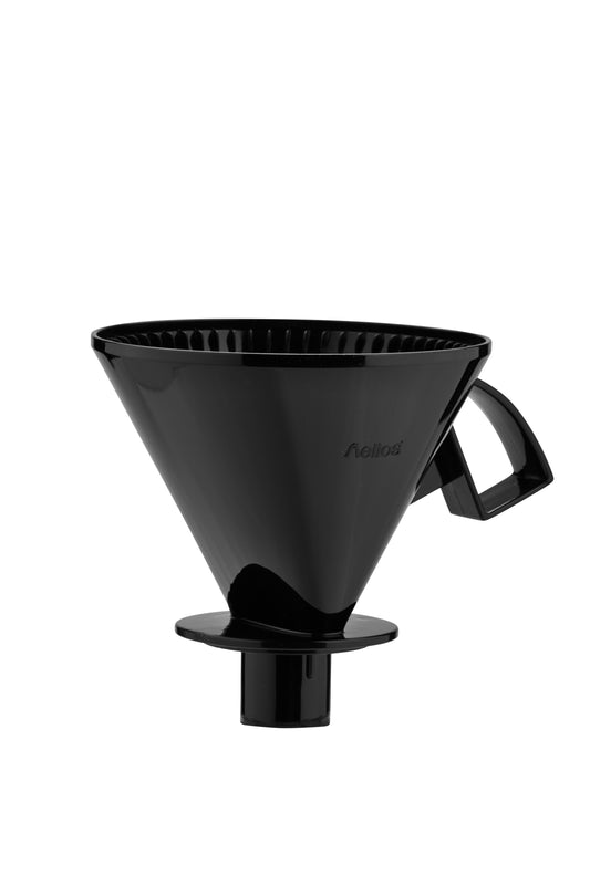 Schwarzer Kaffeefilter mit Griff, Gastronomiebedarf.