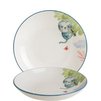 Teller-Set mit Eulenmotiv
