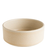 Beige Keramik-Schale, runde flache Form