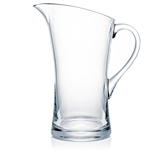 Glaskrug mit Henkel, leer.