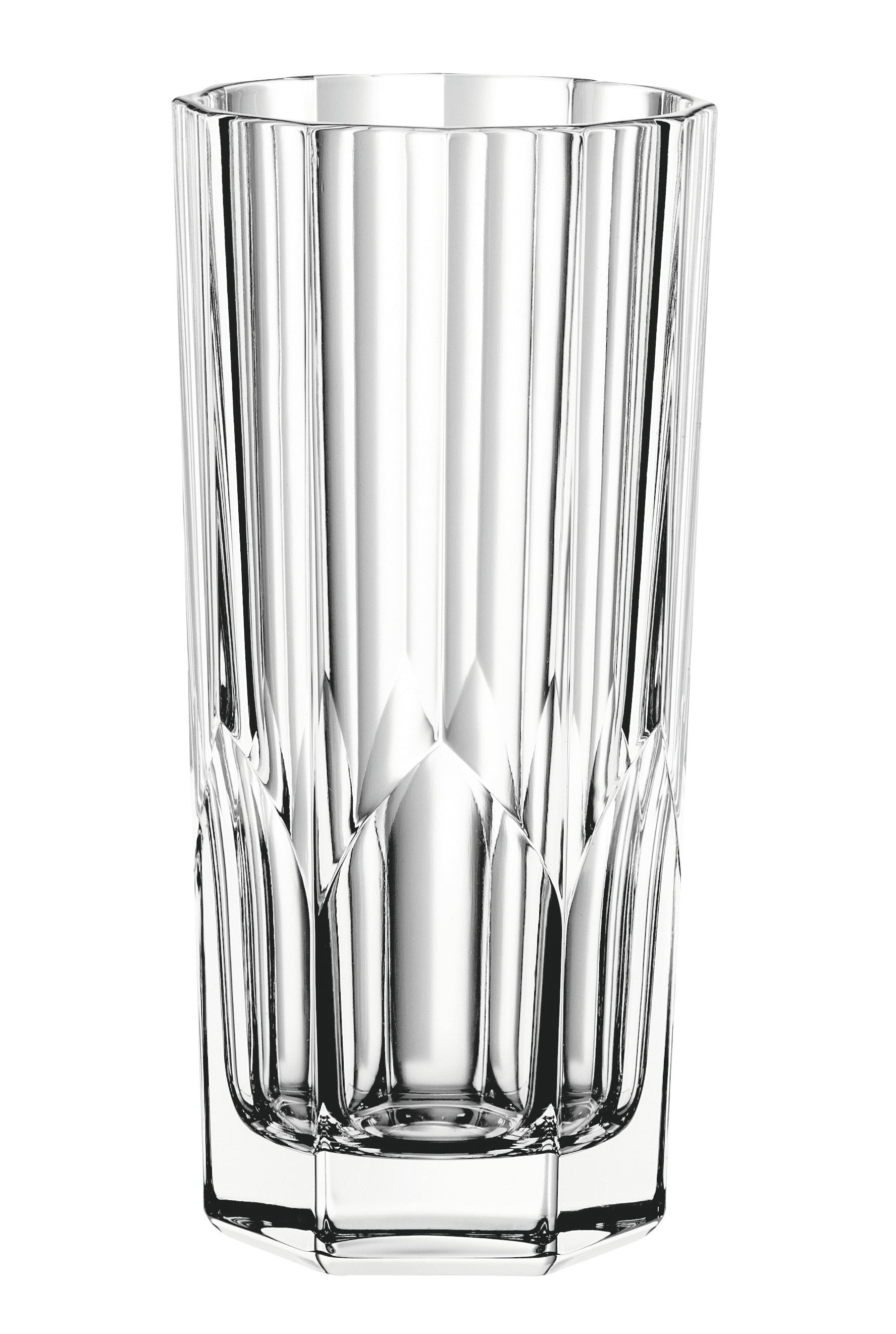 Kristallglas, hohes Trinkglas, transparent