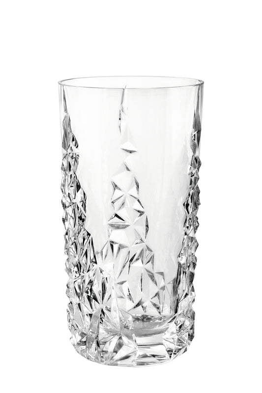 Kristallglas, facettiert, transparent, Trinkglas, B2B Gastronomie