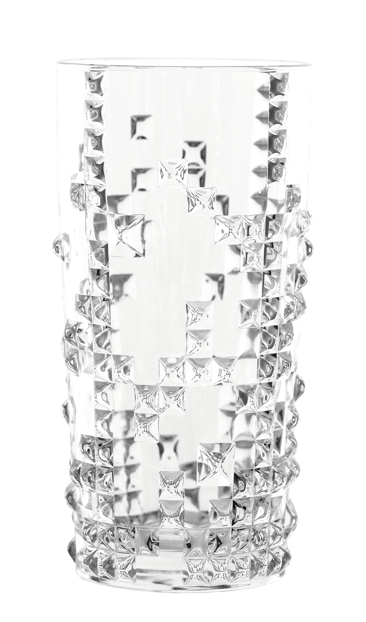 Kristallglas mit geometrischem Muster