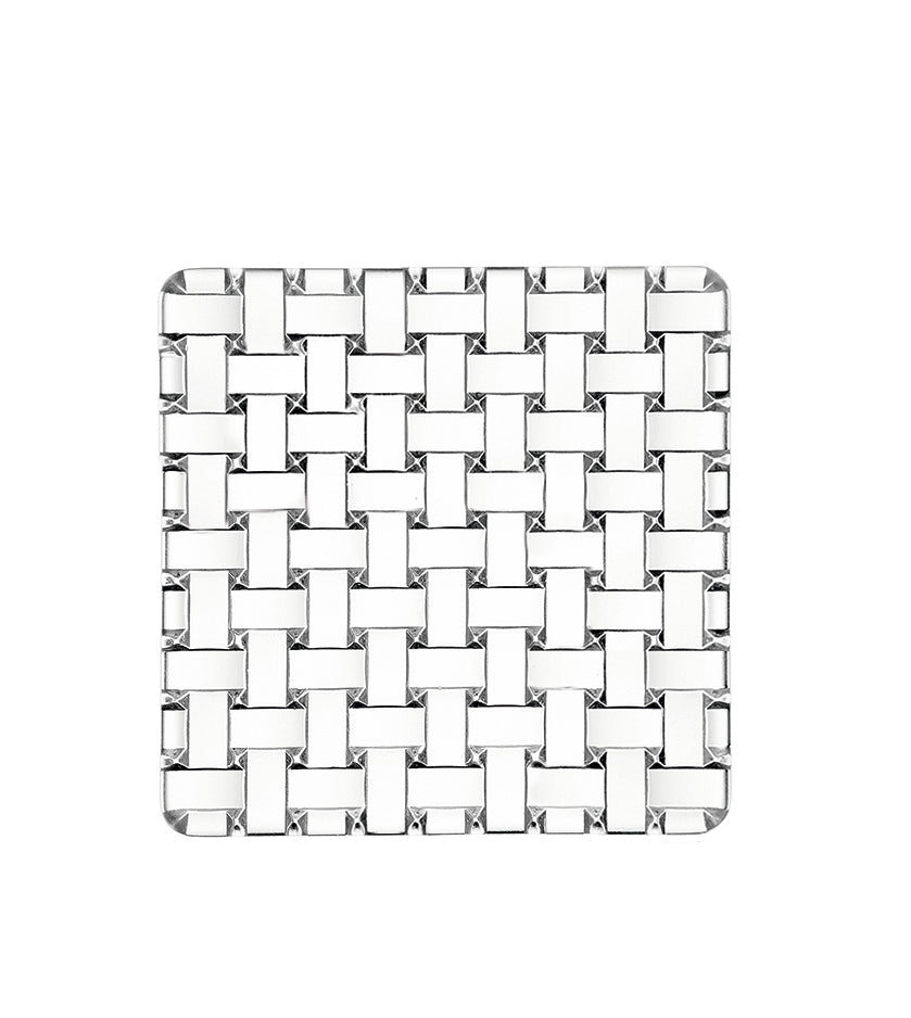 Glasplatte mit Flechtmuster, transparent