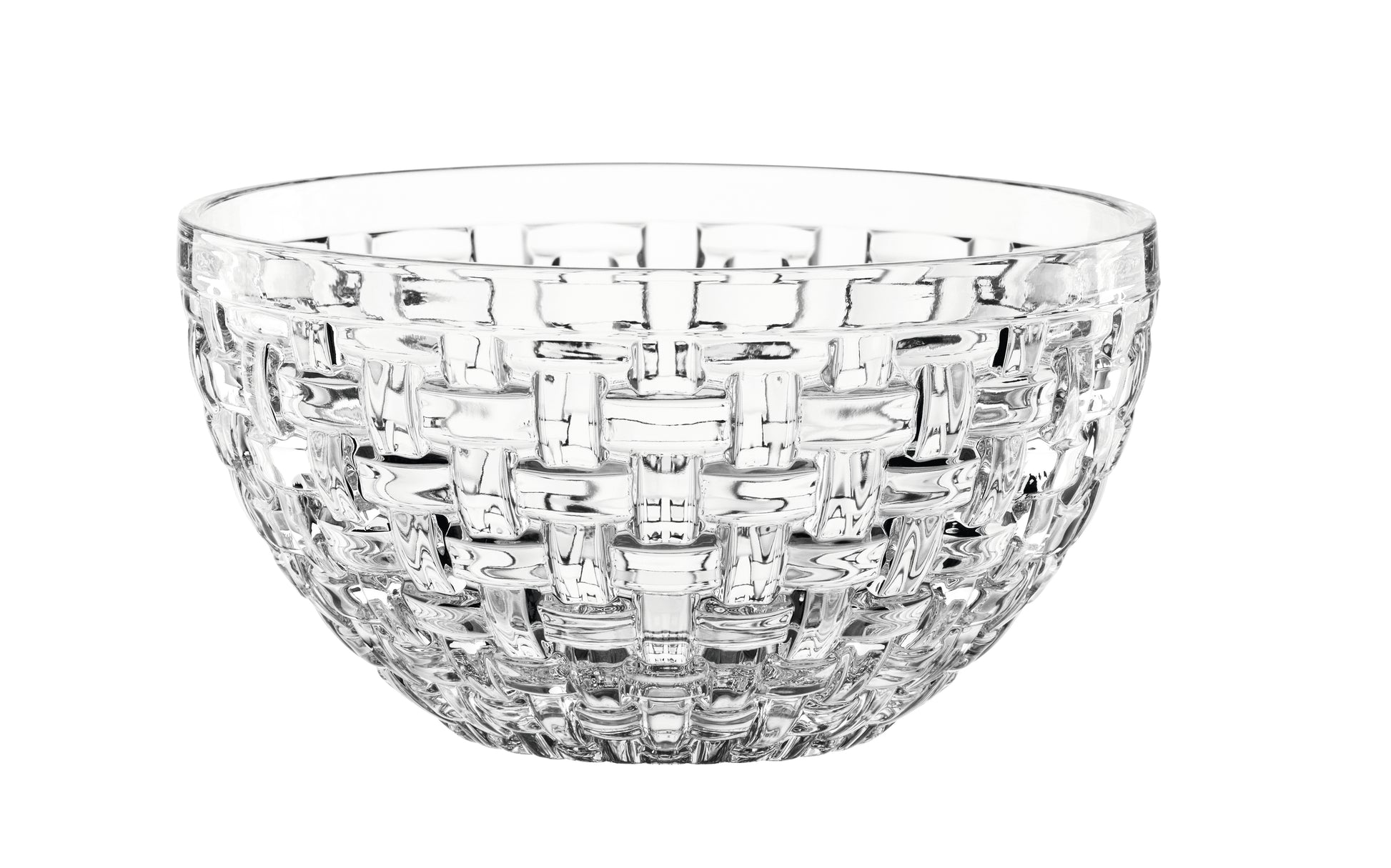Glas-Schale mit Muster, leer