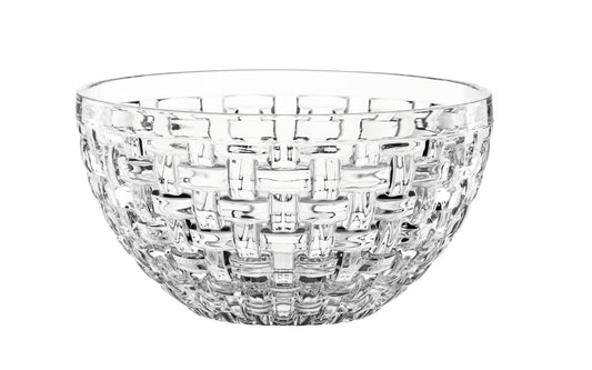 Glas-Schale mit Muster, leer