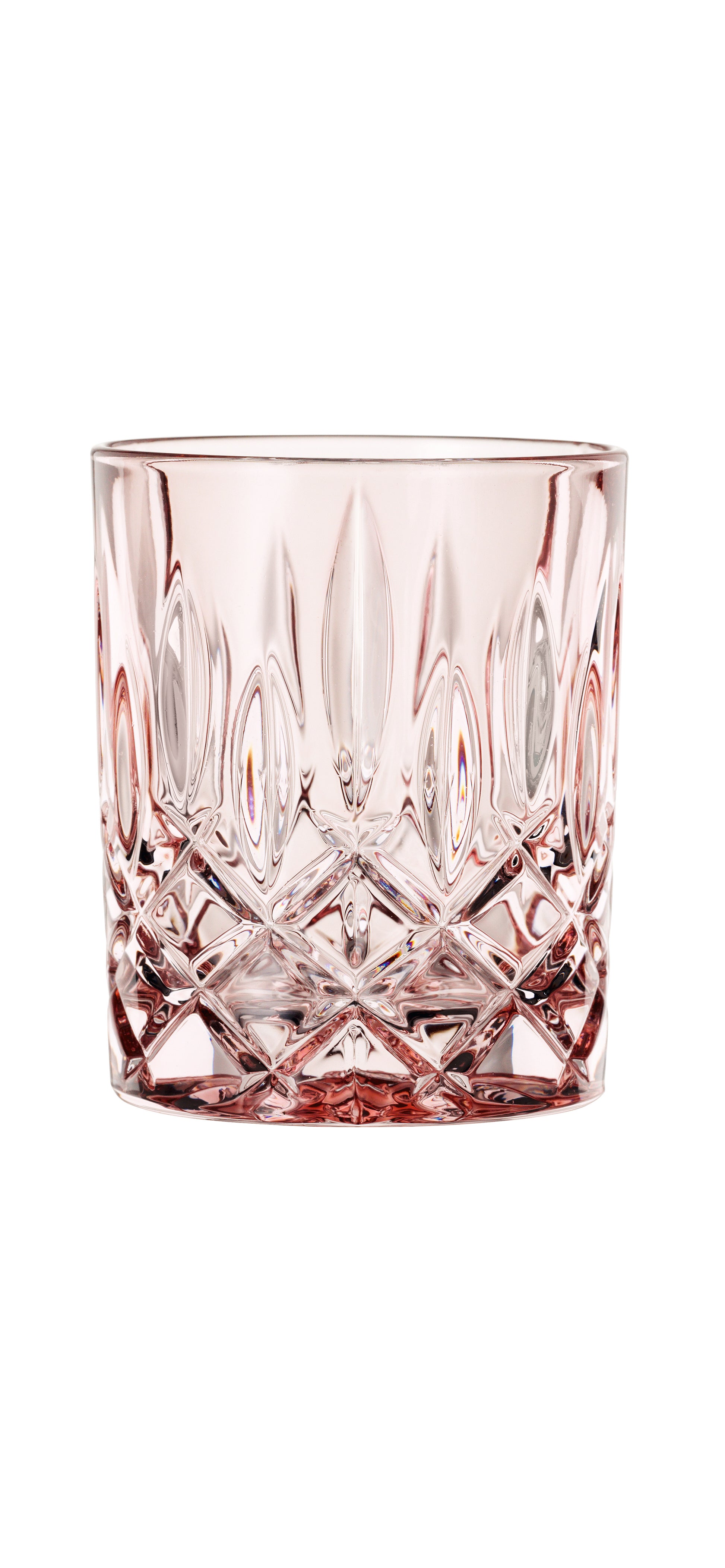 Kristallglas, rosa, leer, dekorativ, transparent