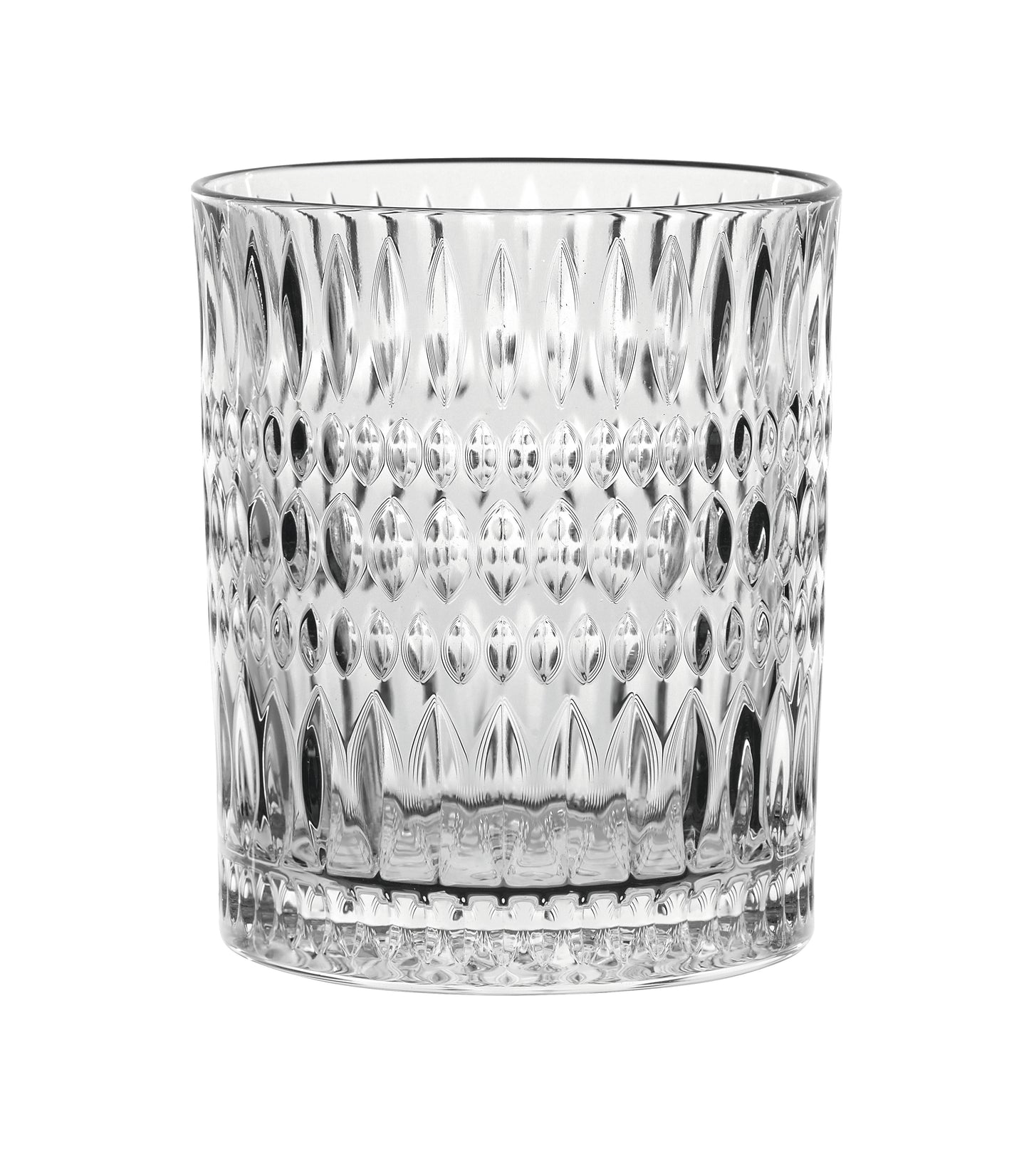Kristallglas mit Muster, leer
