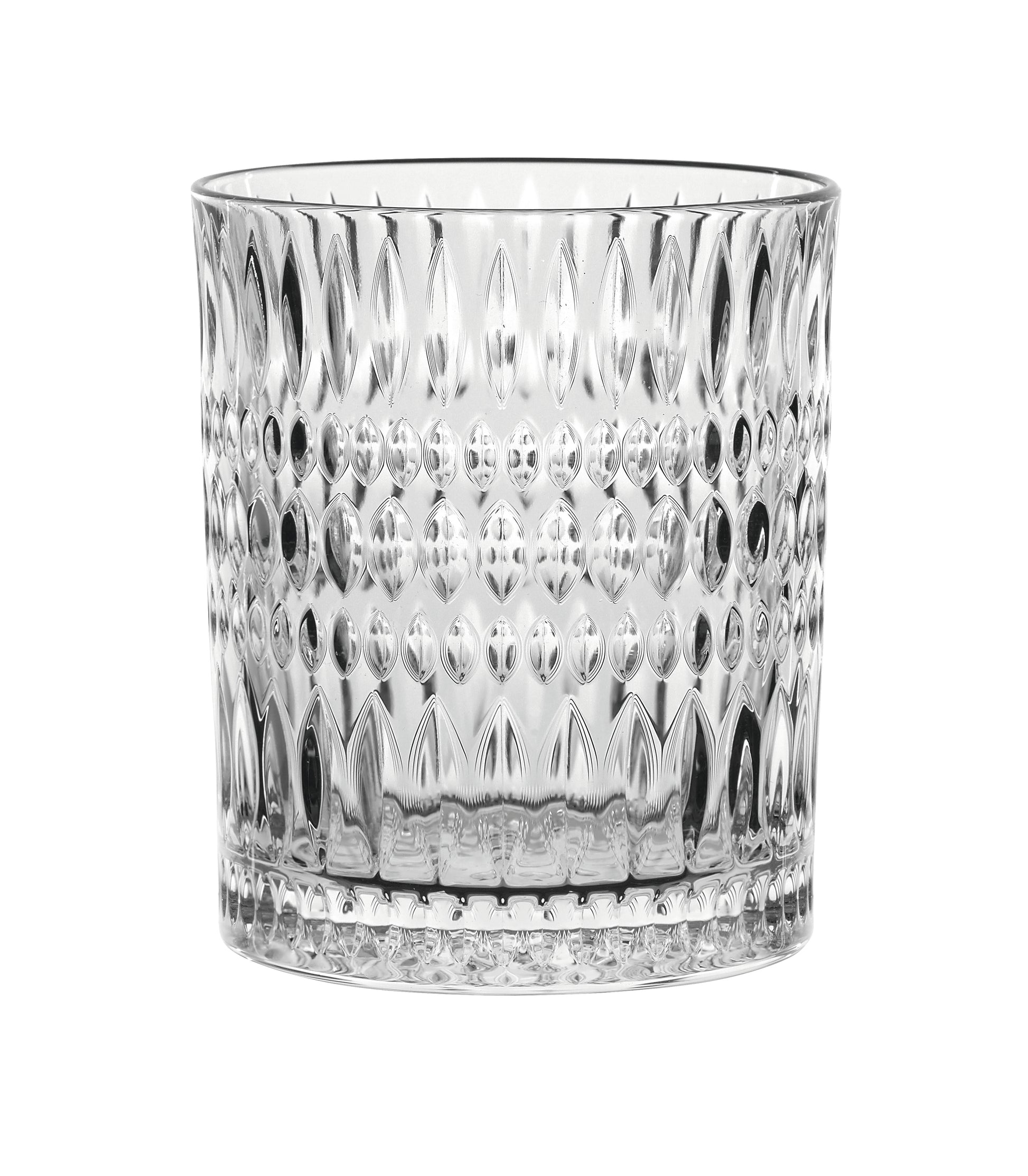 Kristallglas mit Muster, leer