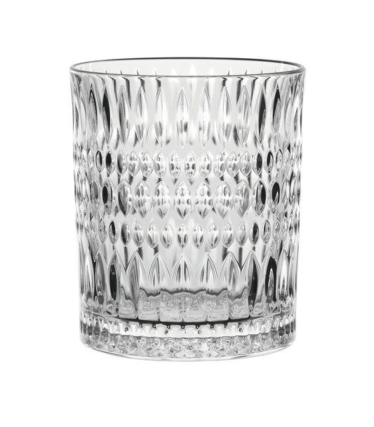 Kristallglas mit Muster, leer