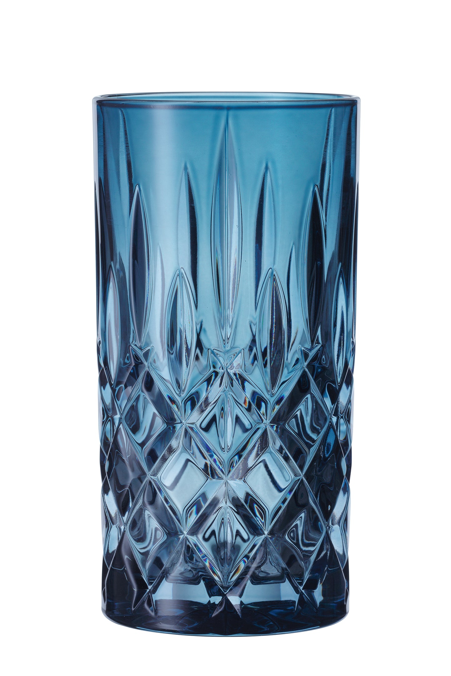 Blaues Kristallglas, Muster, leer