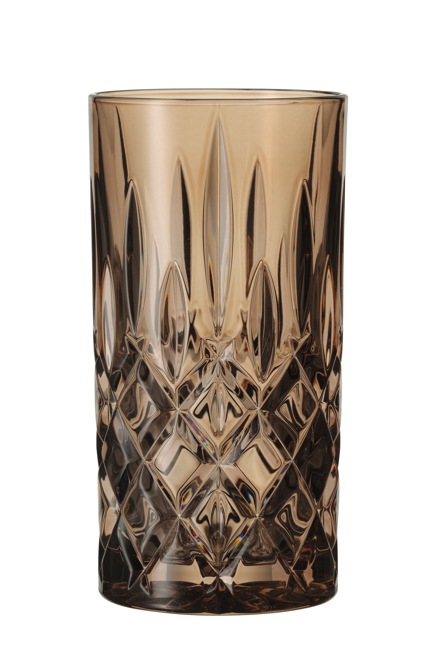 Kristallglas, braun, Muster, leer, transparent