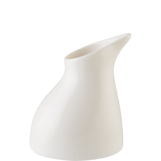 Weiße, moderne Porzellanvase.