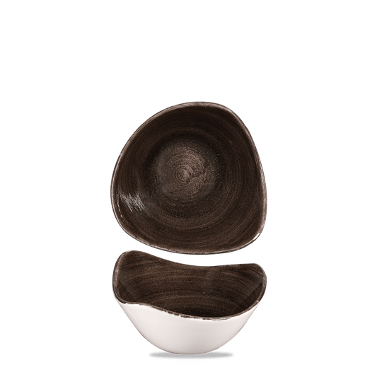 Zwei Schalen, braun und weiß