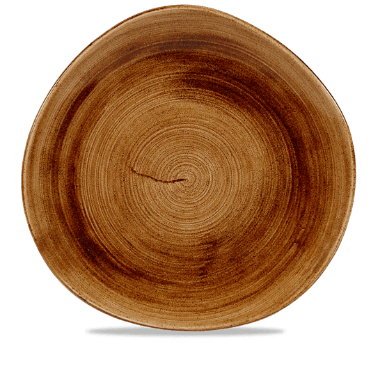 Leere braune Holzschale, Nahaufnahme