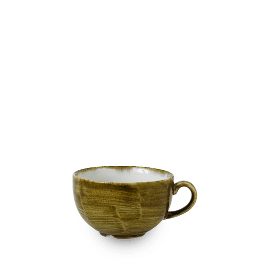 Kaffeetasse auf grünem Hintergrund