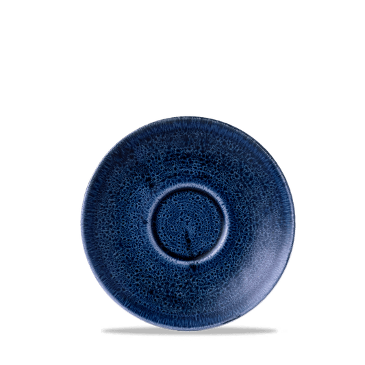 Blaue Keramik-Teller, Nahaufnahme