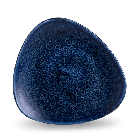 Blaue, dekorative Servierplatte