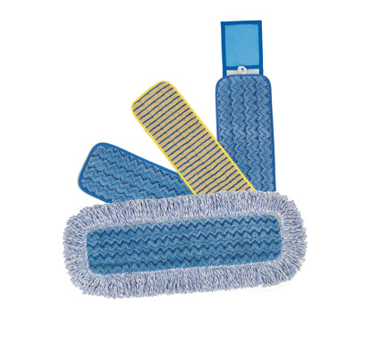 HYGEN™ Mikrofaser-Nassmopp 40 cm, Klett-Befestigung, Blau