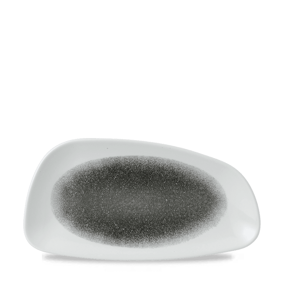 Schwarz-weiße dekorative Servierplatte