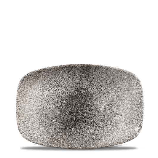 Elegantes, silbernes Serviertablett