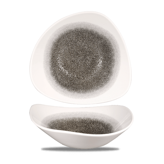 Schwarzer Kaviar auf weißen Tellern