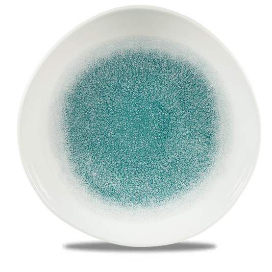 Leere Teller mit blauer Musterung