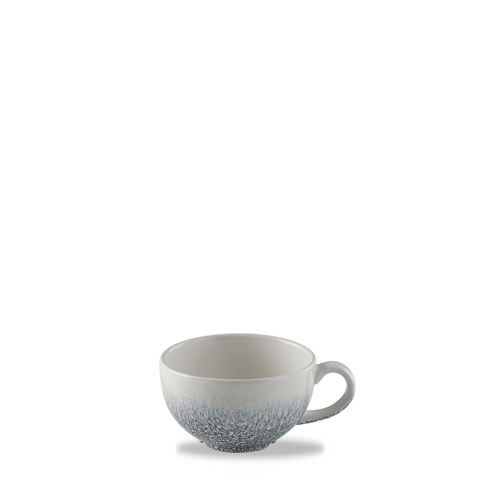 Weiße Kaffeetasse auf Tisch