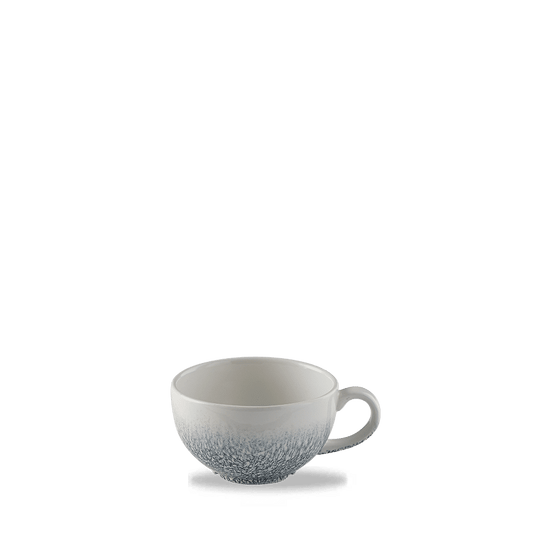 Weiße Kaffeetasse auf Tisch