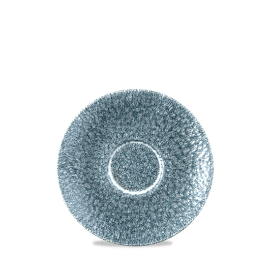 Blaue Keramik-Tasse, Nahaufnahme