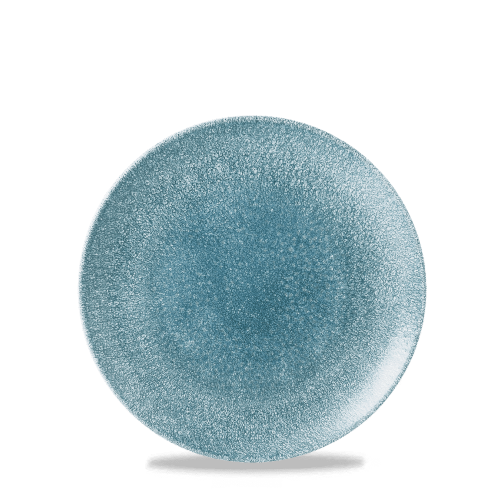 Leere blaue Teller, Gastronomie.