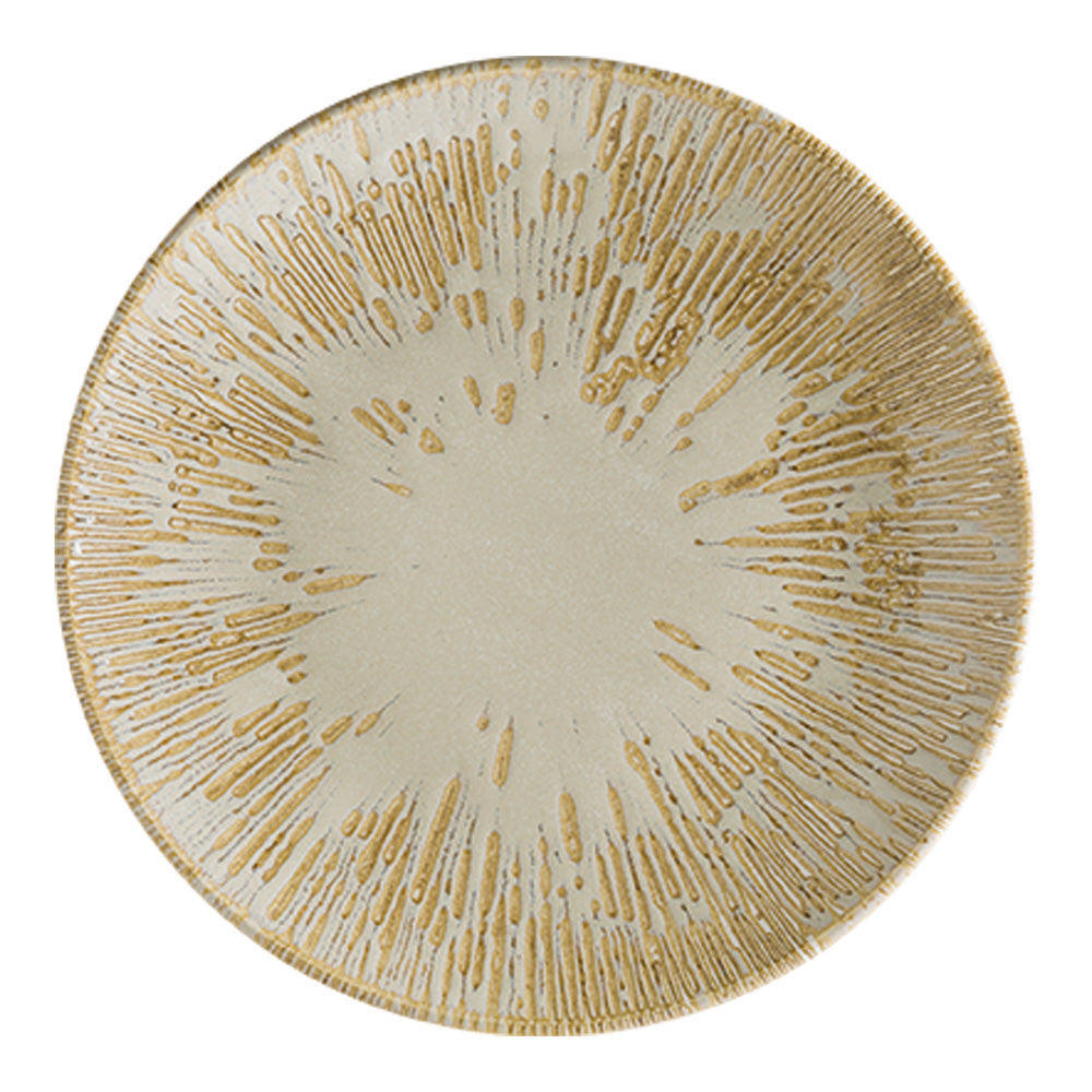 Goldener Speiseteller mit Muster