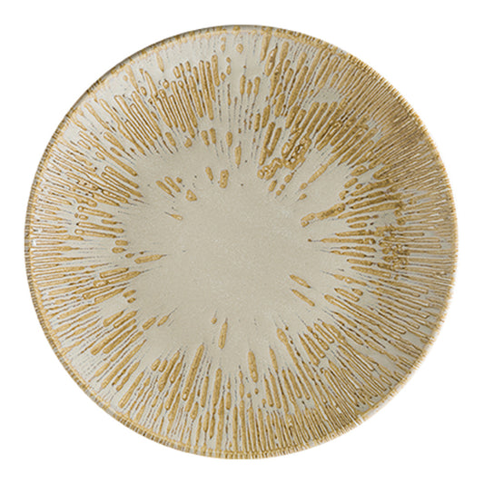 Goldener Speiseteller mit Muster