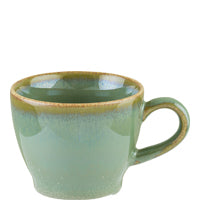 Grüne Keramiktasse mit Henkel