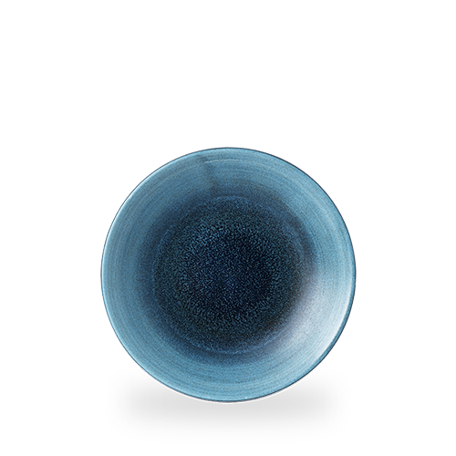 Leere blaue Keramikschale