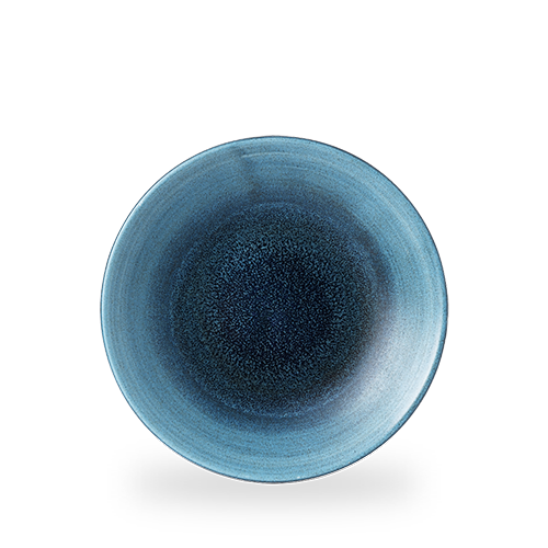 Blaue Keramikschale, Nahaufnahme