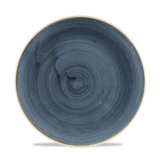 Leere blaue Keramikschale, Nahaufnahme