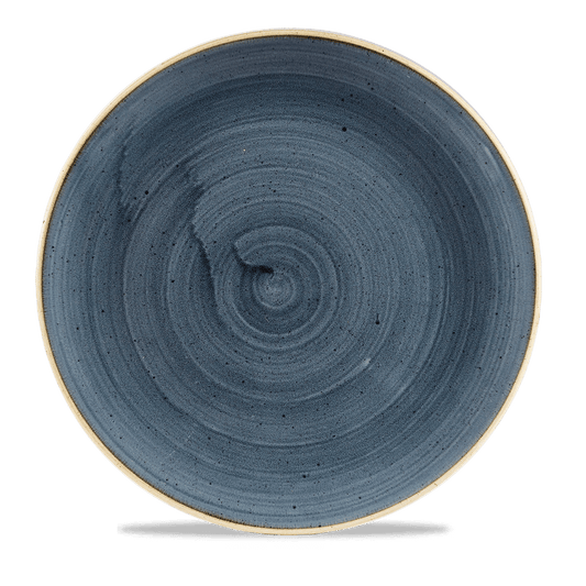 Leere blaue Keramikschale, Nahaufnahme