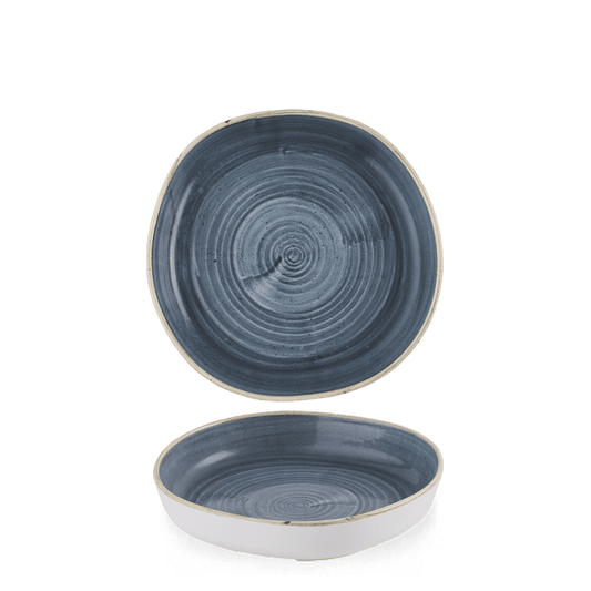 Blaue Keramik-Teller, Geschirrset