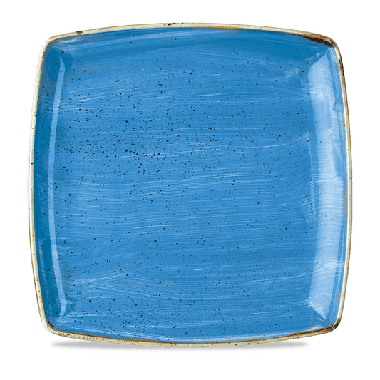 Blaue quadratische Keramikschale