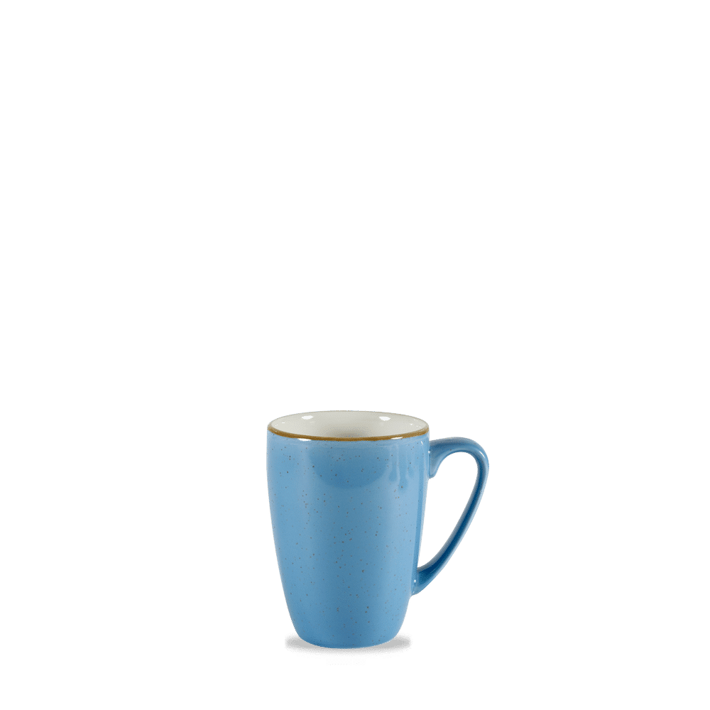 Blaue Kaffeetasse auf weißem Hintergrund