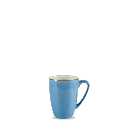 Blaue Kaffeetasse auf weißem Hintergrund