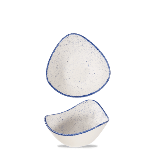Zwei weiße Schalen mit blauer Umrandung