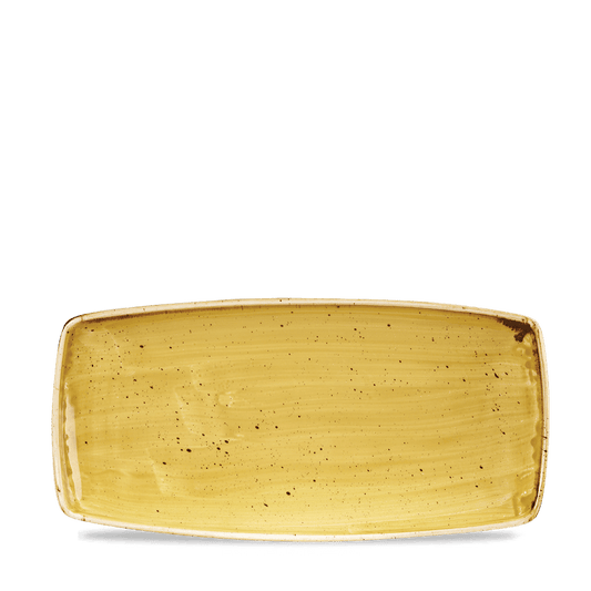 Leeres gelbes Serviertablett