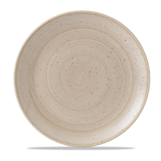 Leere, beige Speiseteller